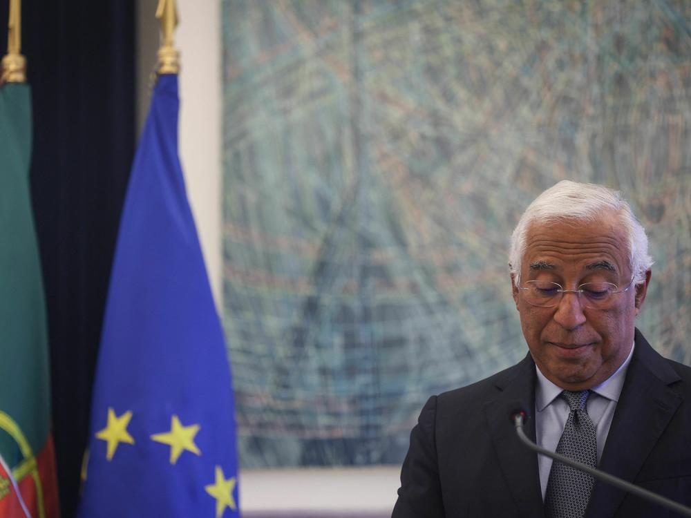 Portuguese Prime Minister Antonio Costa addressing the nation at Sao Bento Palace in Lisbon on November 7, 2023. Portugal's Prime Minister Antonio Costa announced he would resign as head of state in the wake of a corruption scandal involving energy contracts.