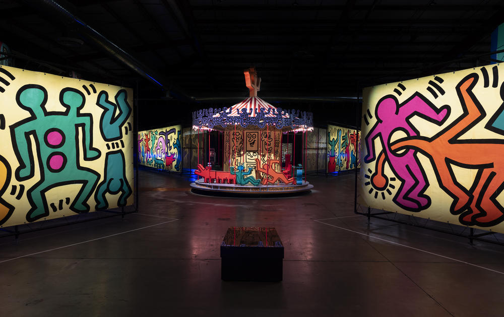 Keith Haring's carousel at Luna Luna in Los Angeles.