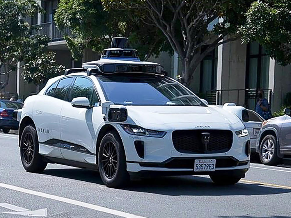 A Waymo car is seen on the streets of San Francisco on Aug. 25, 2023.