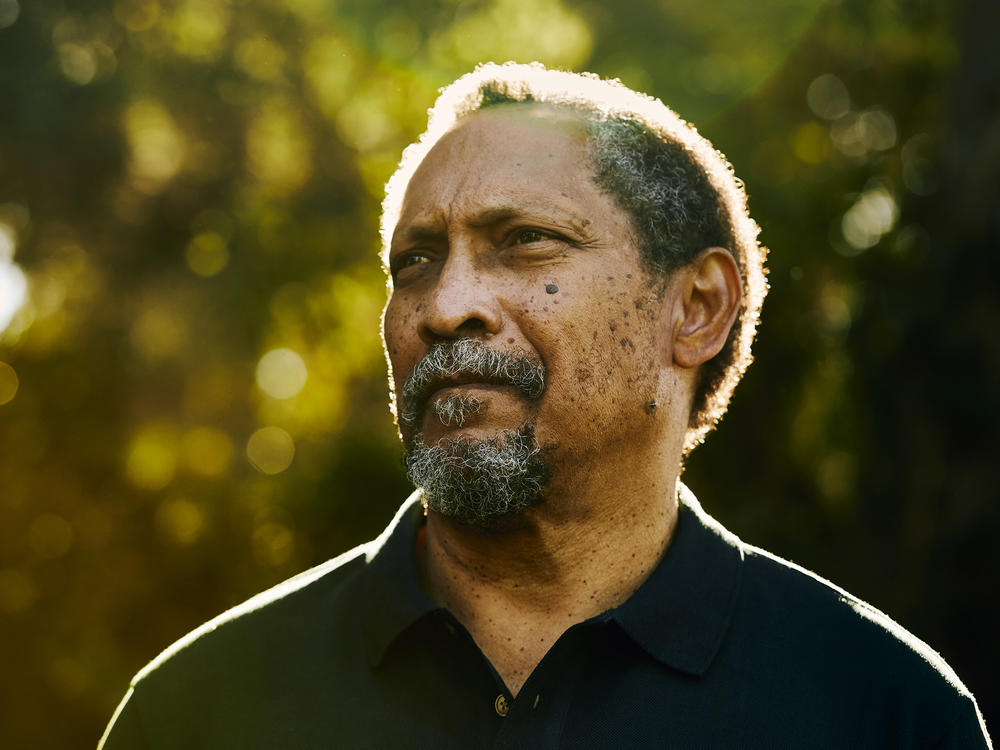Author Percival Everett photographed in Pasadena, Calif., on Oct. 28, 2022.