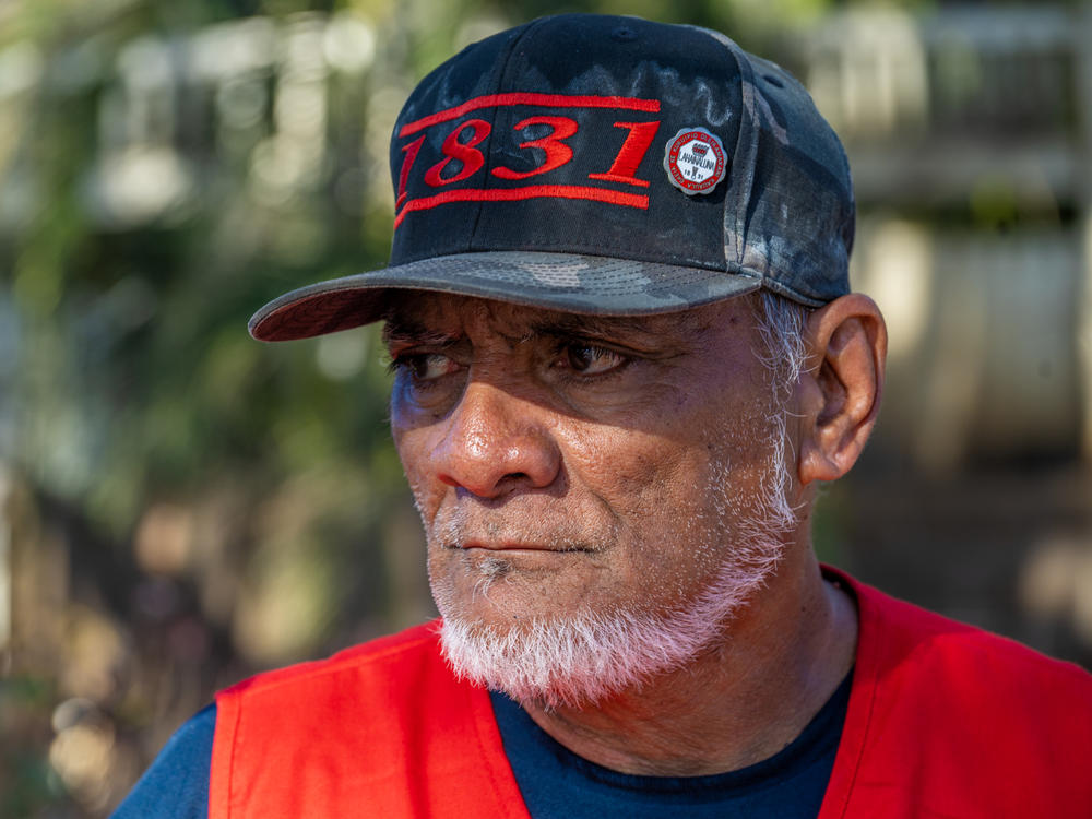 Keeaumoku Kapu, the curator of Na 'Aikane o Maui Cultural Center that burned down in Lahaina. Photographed August 14, 2023 in Lahaina, Maui. Hawaii ordered <a href=