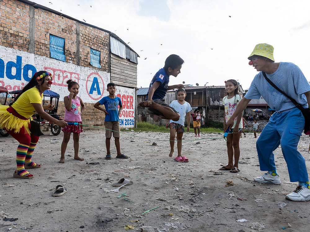 Clowns from the Gesundheit Institute made a return to Peru after being absent during the pandemic. The photo is from Aug. 5, 2023.