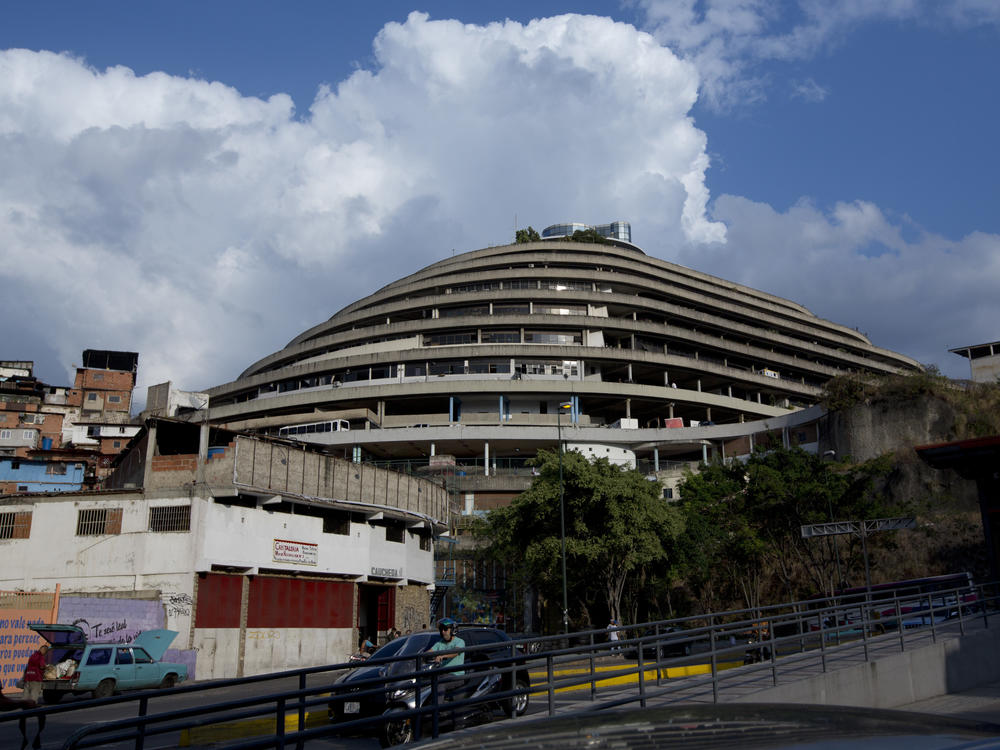 A view of Venezuela's intelligence police headquarters, known as el Helicoide, in Caracas, Venezuela, 2018. It was the same year that Navarro was brought there.