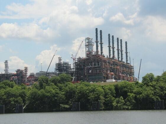 Shell's petrochemical complex along the Ohio River in Beaver County, Pa., June 2022.