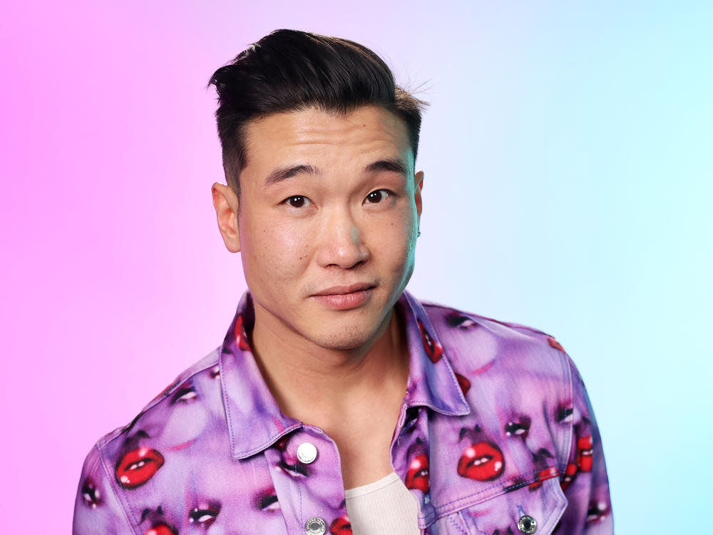 Joel Kim Booster recently returned as a guest on the podcast <em>Depresh Mode.</em> He's shown above at Sundance in January 2024.