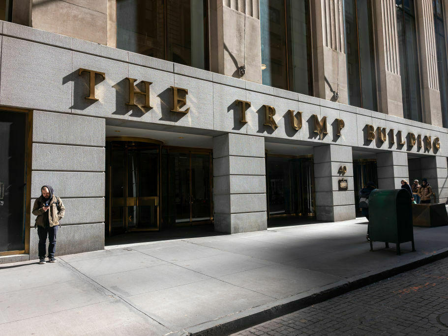 Forty Wall Street, a Trump-owned building, stands in downtown Manhattan. Former President Trump says he can't secure a bond to appeal the $454 million penalty in his civil fraud case. But New York Attorney General Letitia James says she is prepared to seize the former president's assets, including the building at 40 Wall Street, if he is unable to pay.