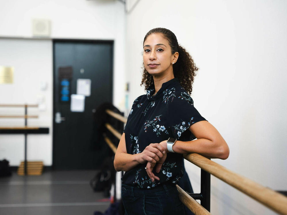 Graf Mack, a former dancer, watches a class from the sidelines.