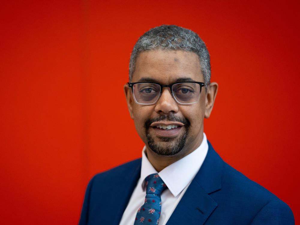 Vaughan Gething poses for a portrait at the Cardiff University Spark building on March 16, in Cardiff, Wales. He has taken the Welsh government's leadership post as first minister.