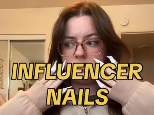 Some TikTok creators have embraced the de-influencer movement, like Diana Wiebe, seen in a screenshot here, who goes by the TikTok handle @depressiondotgov and critiques social media influencing.