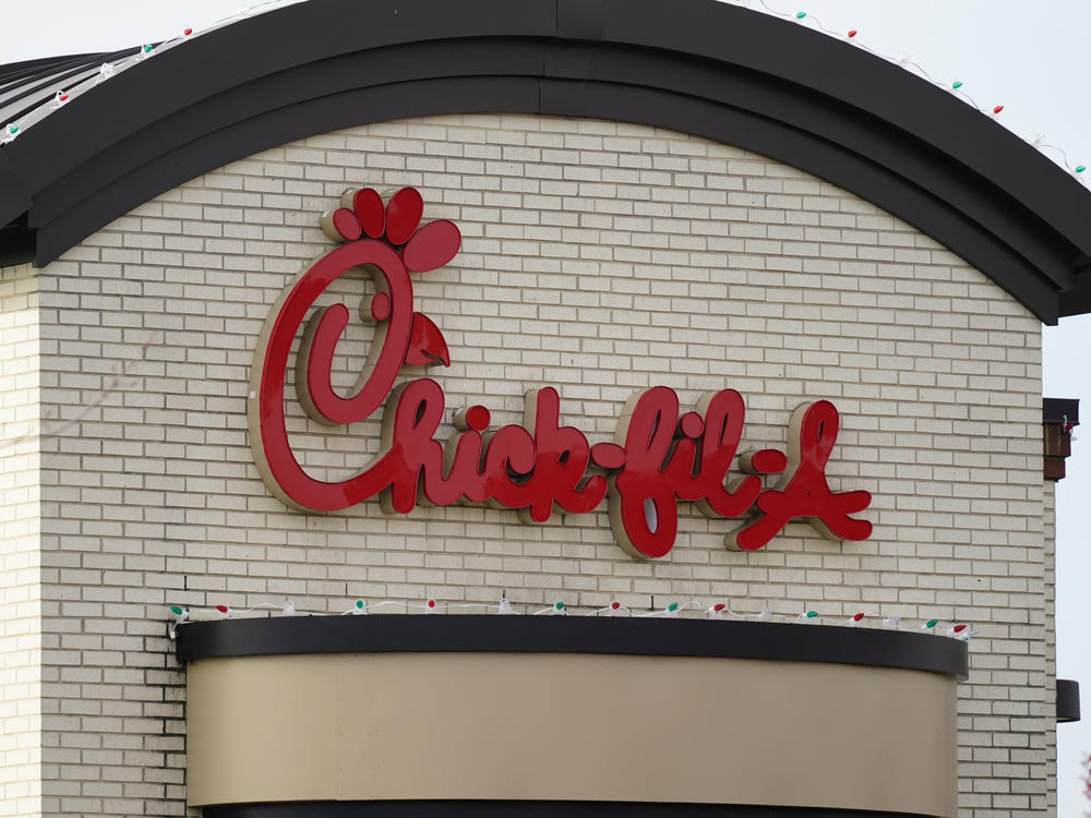 A Chick-fil-A location in Philadelphia is shown Wednesday, Nov. 17, 2021.
