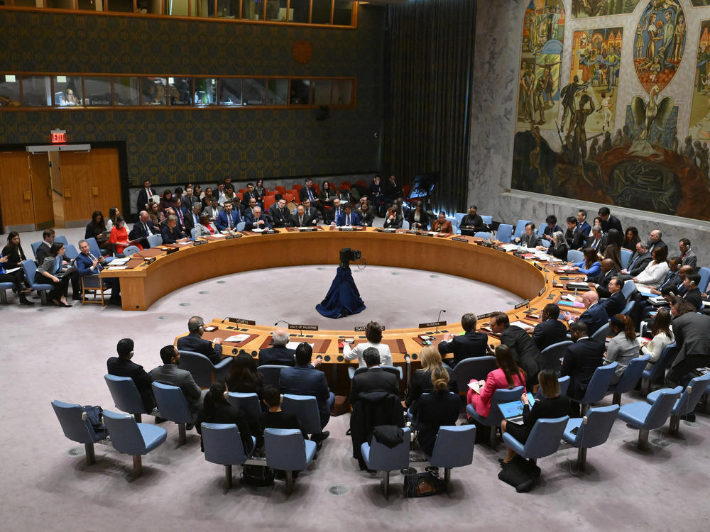 The United Nations Security Council meets on the situation in the Middle East, including the war in Gaza, at U.N. headquarters in New York on Monday.