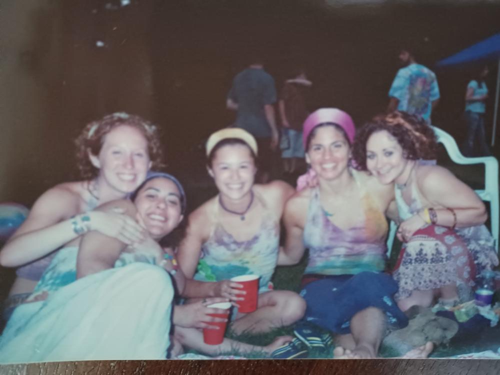 Kathryn Fumie (in the middle with the yellow headband) in the summer of 2005.