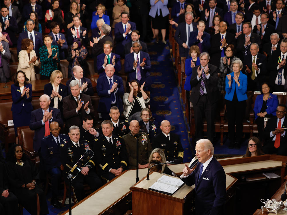 President Biden delivers his State of the Union address in the House Chamber of the U.S. Capitol on February 07, 2023 in Washington, DC.