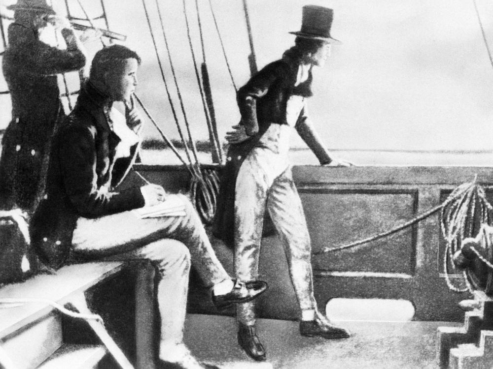 Artwork of Francis Scott key Composing 