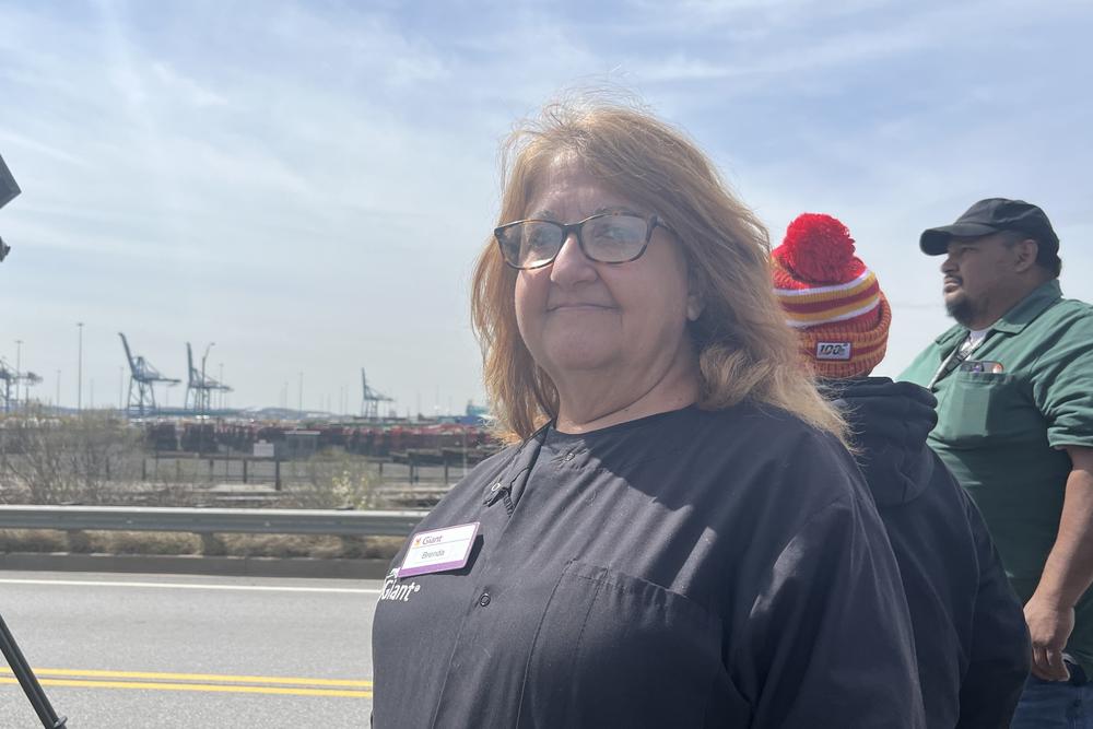 Brenda Cotsairis has seen the area weather its ups and downs. On Tuesday, she joined others at a lookout in Dundalk, Md., where the collapsed bridge was visible.