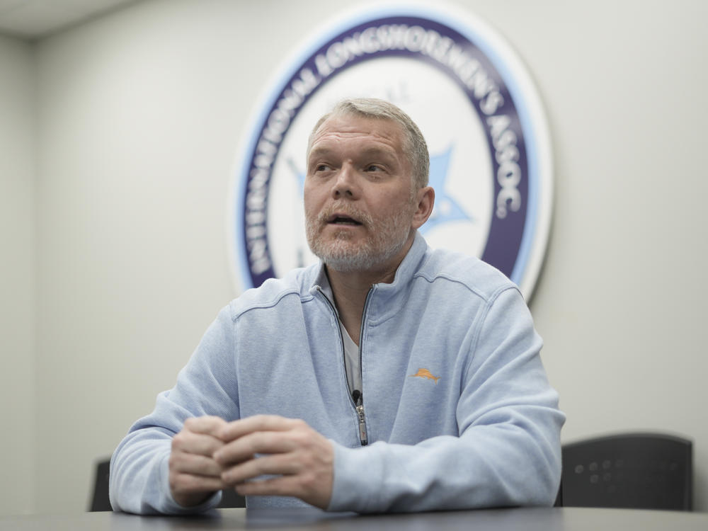 Scott Cowan, president of Local 333, International Longshoremen's Association, at his office on Thursday.