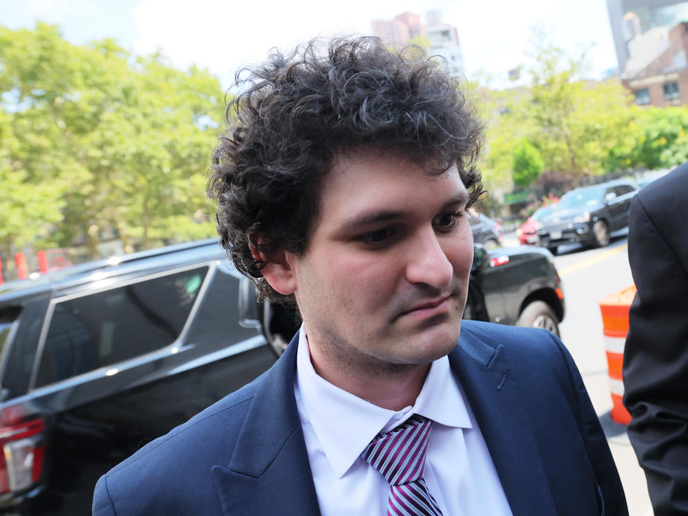 Former FTX CEO Sam Bankman-Fried arrives for a bail hearing at Manhattan Federal Court in New York City on Aug. 11, 2023. Bankman-Fried was sentenced on Thursday to 25 years in prison after being found guilty of fraud last year.