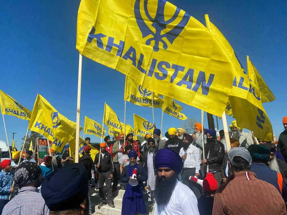 Sikhs hold a rally in Sacramento, California ahead of a March 31 referendum for independence.