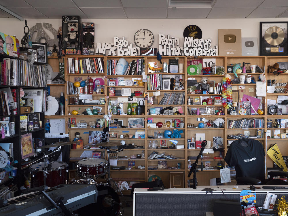 A view of NPR's Tiny Desk.