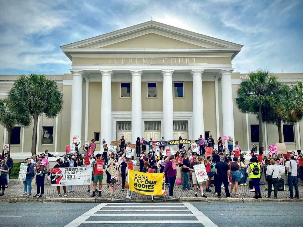 After the U.S. Supreme Court overturned <em>Roe v. Wade</em> in 2022, abortion access advocates rallied at the Florida Supreme Court. Monday the court issued rulings that could significantly impact access in the state.