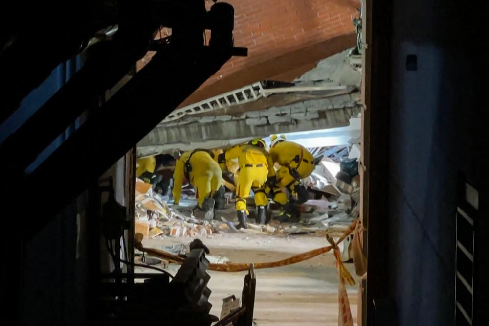 Hualien: Rescue workers searching for survivors at the damaged Uranus Building in Hualien, after a major earthquake hit Taiwan's east.