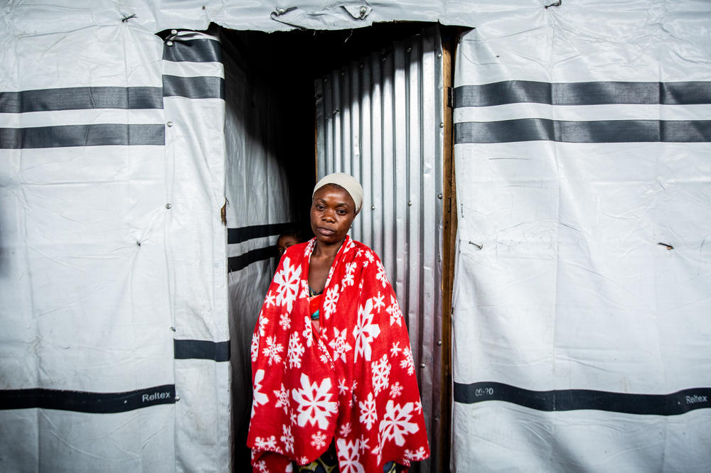 Sylvie Migabo and her children fled Congo after her husband was killed in the fighting.