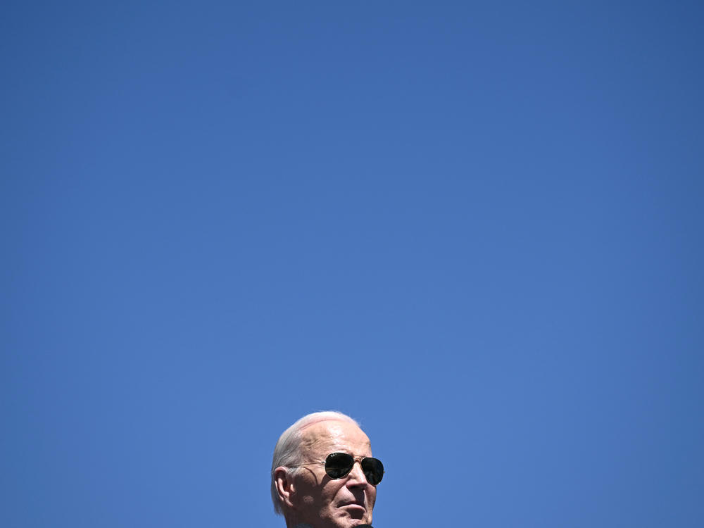 President Biden in Chandler, Ariz., on March 20. Biden is running for reelection, but a surprising number of voters don't believe it.