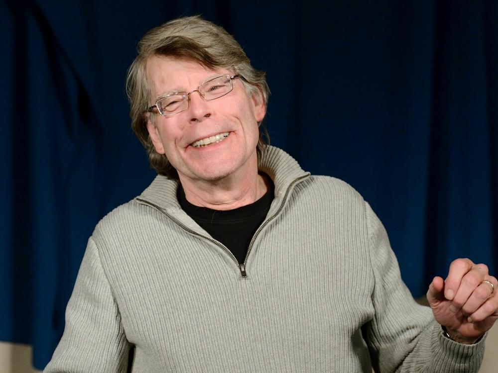 Stephen King at a press conference in 2013, in Paris.