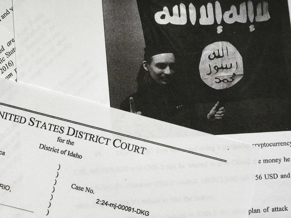 The criminal complaint against Alexander Scott Mercurio is photographed on Tuesday, April 9, 2024.