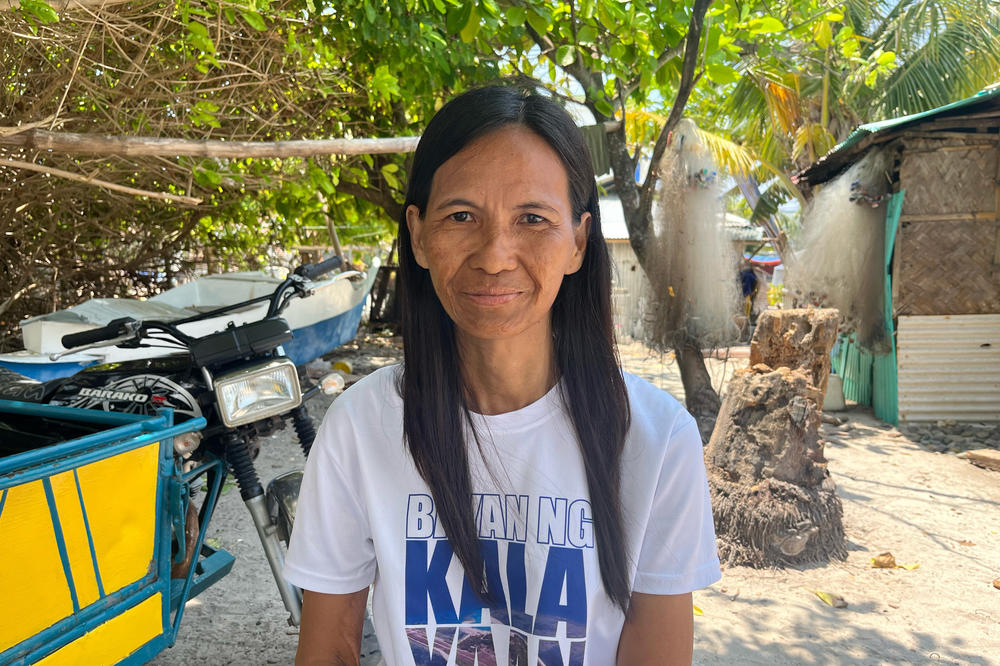 Leah Valdez Natural, 50, in her front yard.