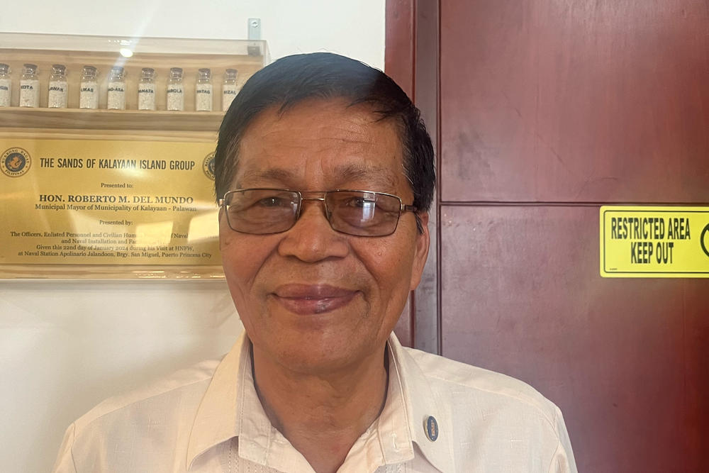 Roberto Del Mundo, the mayor of Kalayaan municipality, which includes Thitu.