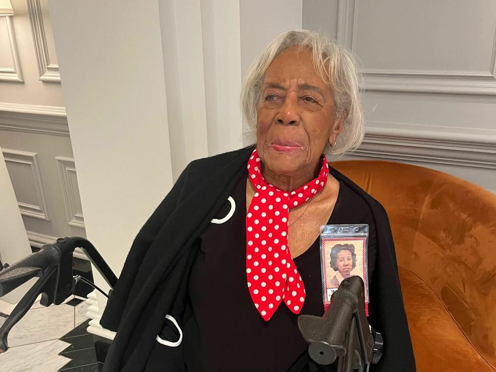 Velma Long, 106, worked as a typist for the U.S. Navy during WWII. She says she's honored to be accepting this award eight decades later.