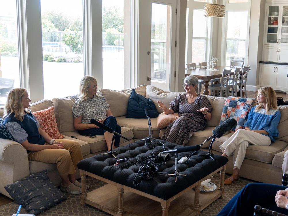 A group of women who attend the Church of Jesus Christ of Latter-day Saints in Arizona speak to NPR on March 18.