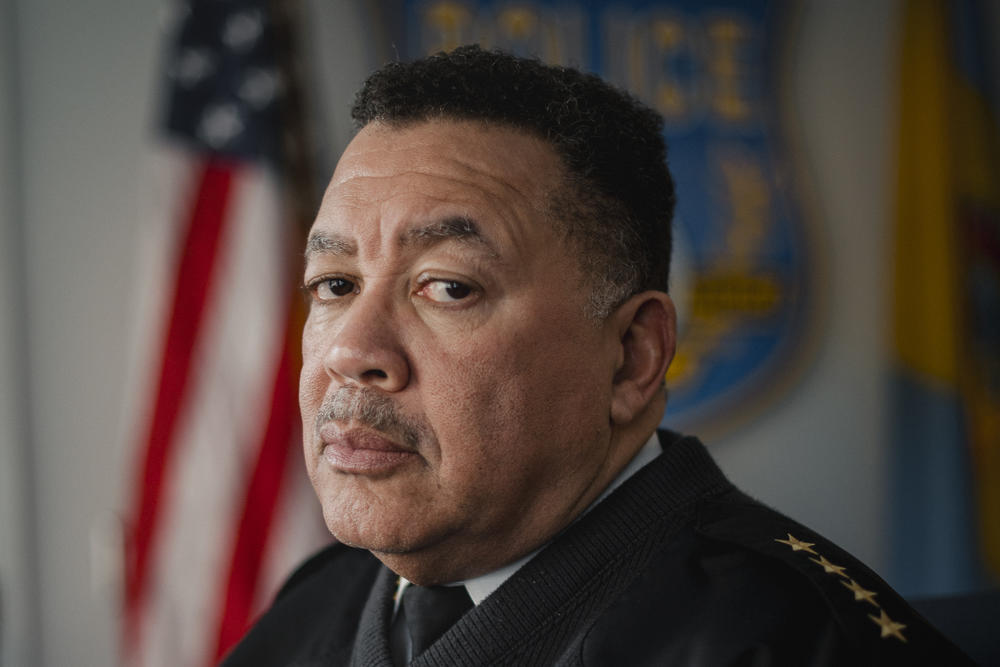 Kevin Bethel, Philadelphia police commissioner, sits for a portrait at the Philadelphia Police Headquarters on Thursday, March 28, 2024.