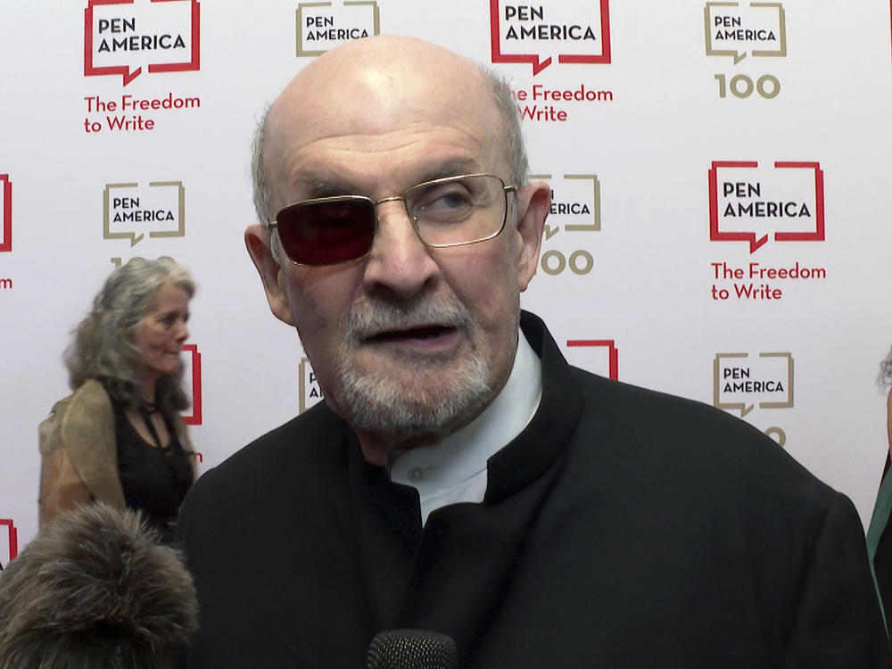 Author Salman Rushdie  at the annual gala of PEN America on May 18, 2023.