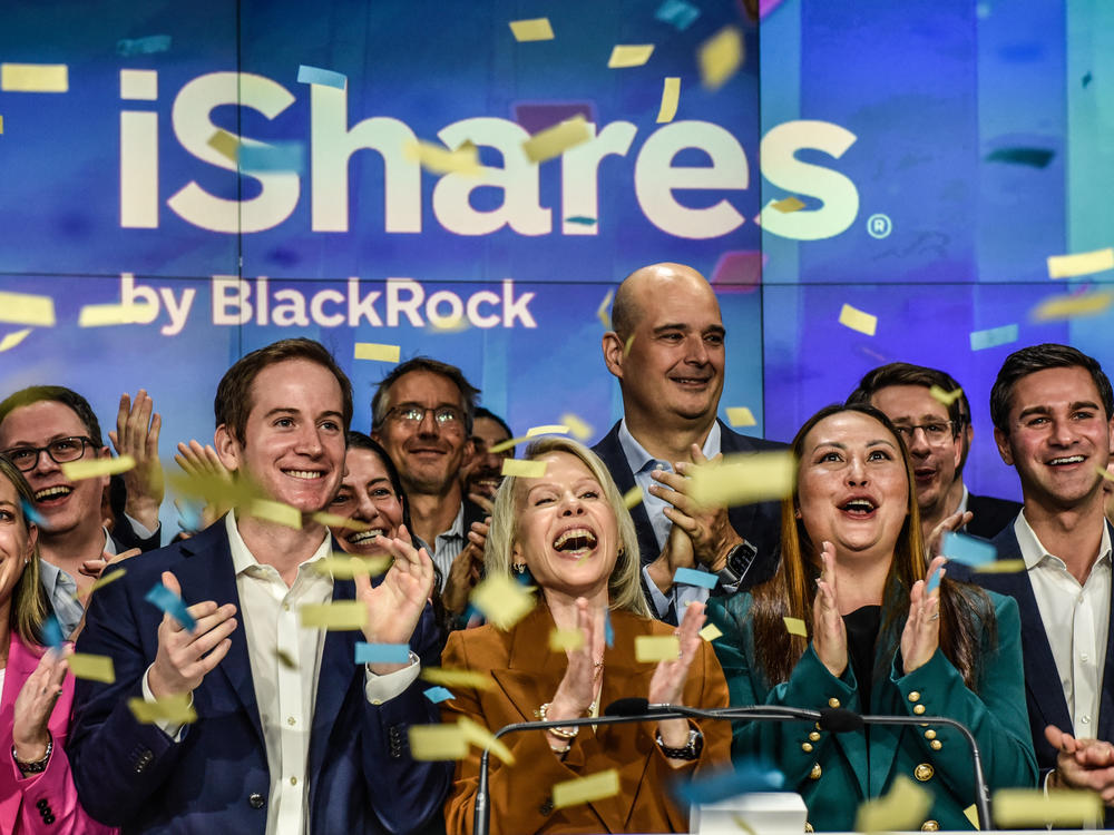 BlackRock unveiled its Bitcoin Spot ETF on the Nasdaq Exchange on Jan. 11, 2024 in New York City. The launch of these types of ETFs are driving up demand for bitcoin.