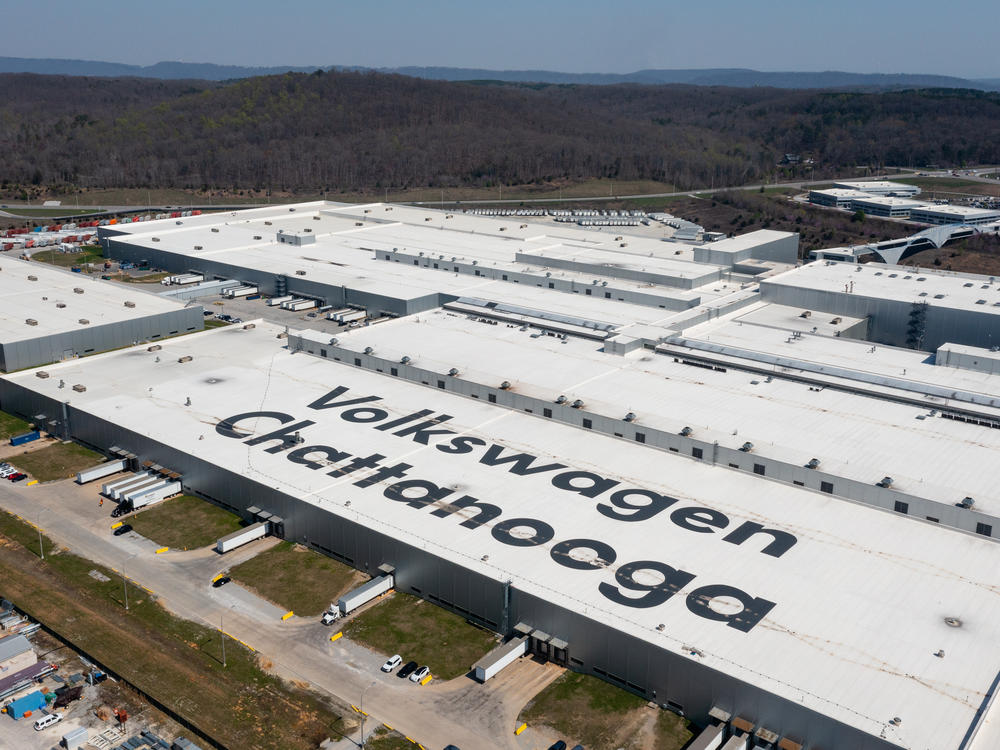 Some 4,300 hourly workers at this Volkswagen automobile assembly plant in Chattanooga, Tenn., are voting this week on whether to join the United Auto Workers union.