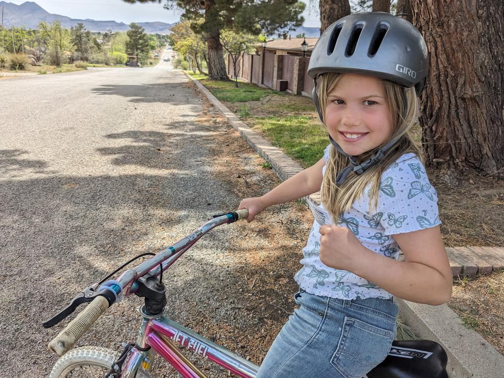 The author's 8-year-old daughter, Rosy, has a 