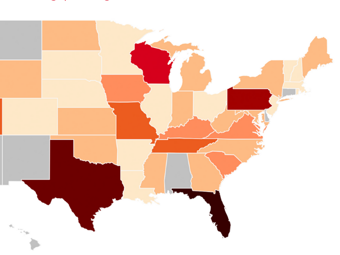 <strong>Cumulative book bans in the United States, July 1, 2021 - December 31, 2023. <a href=
