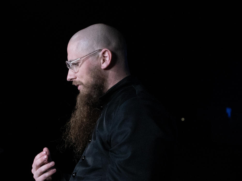 Spiritual advisor Jeff Hood is seen after Kenneth Smith was executed in 2024 in Atmore, Ala. Smith, a white man, was executed by gas after Ala. botched his lethal injection in 2022.