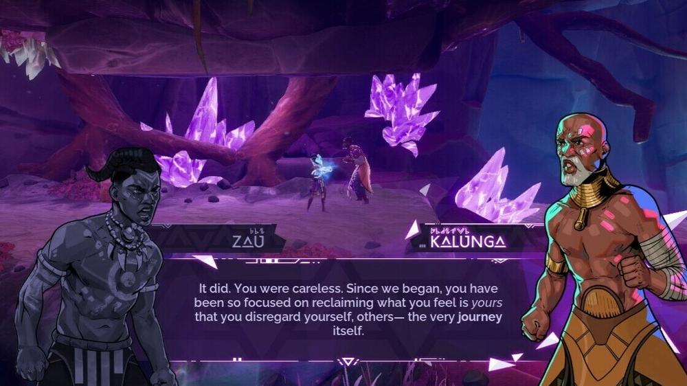 Kalunga upbraids Zau for his rash behavior.