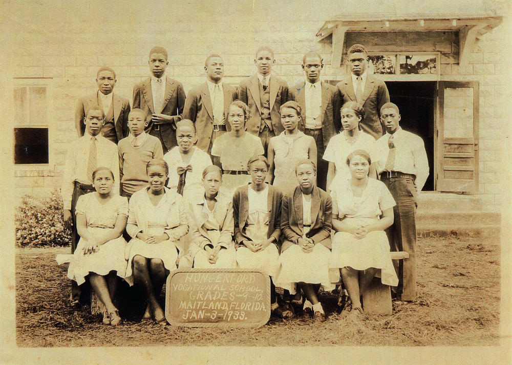 Hungerford Vocational School students in 1933 in Eatonville, Fla.