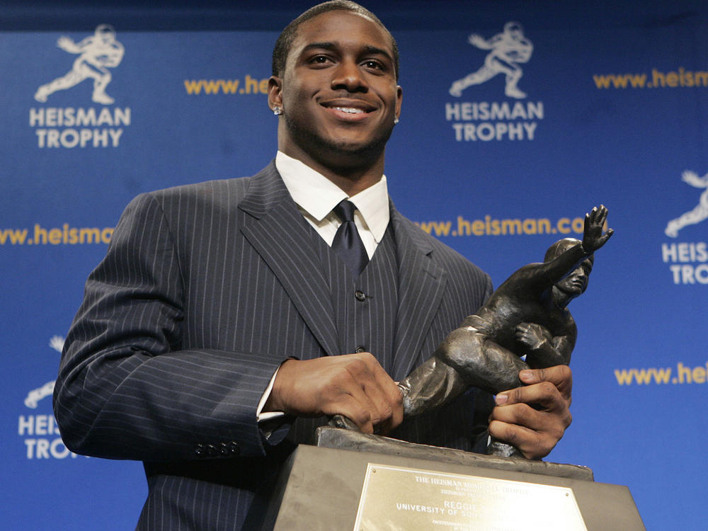 Reggie Bush of the University of Southern California (shown here in New York on Dec. 10, 2005) has been reinstated as the 2005 Heisman Trophy winner on Wednesday, more than a decade after USC returned the award following an NCAA investigation that found he received what were impermissible benefits during his time with the Trojans.