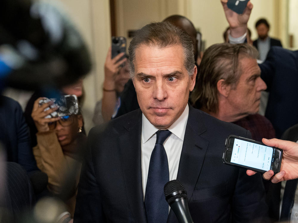 Fox has removed a series on its streaming network that imagines a trial of Hunter Biden, the president's son, on hypothetical criminal charges. Here, Biden is seen on Capitol Hill in January.