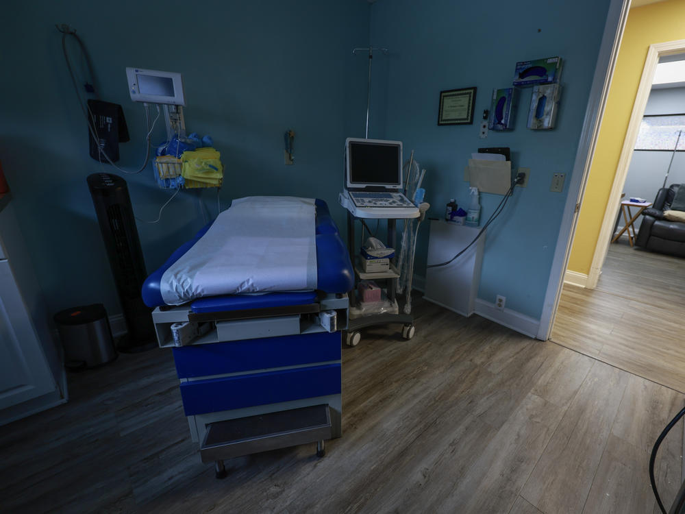 An examination room in a clinic that provides abortion care on April 30, 2024, in Jacksonville, Fla.