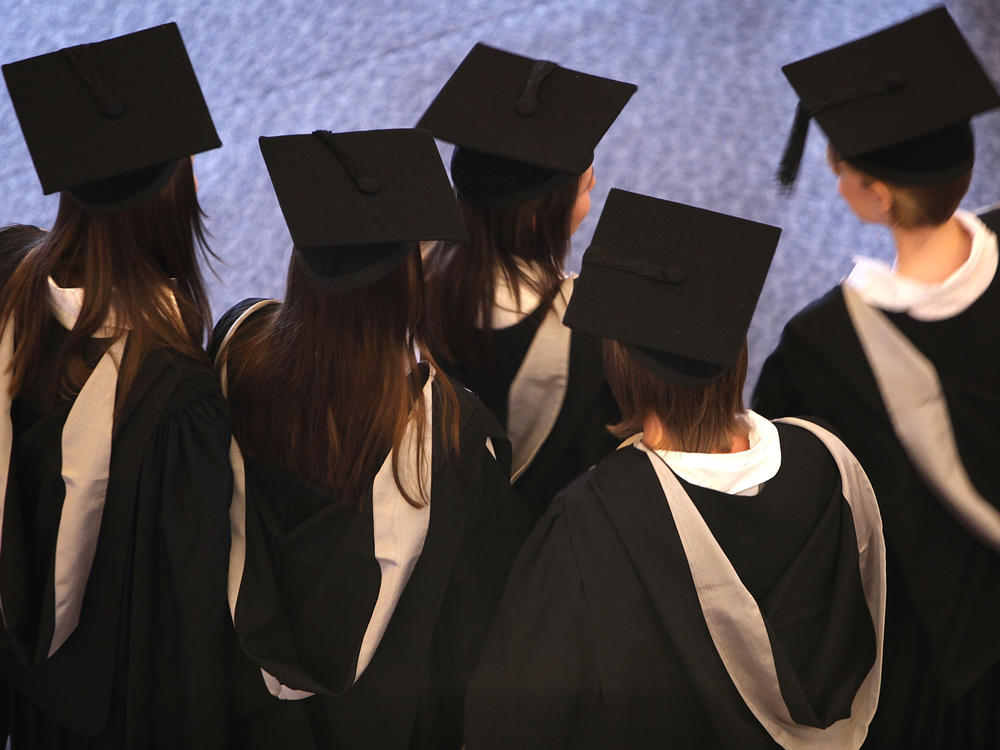 Students at the University of Birmingham take part in their degree congregations as they graduate on July 14, 2009 in Birmingham, England.