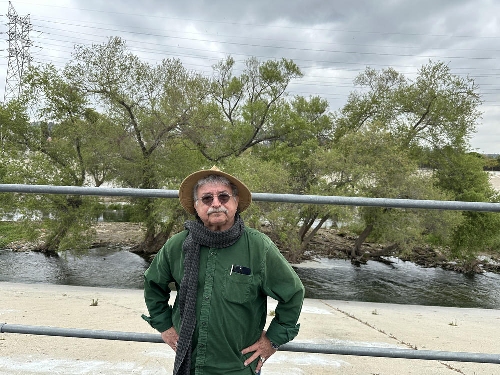 Louis Sahagún at the Los Angeles River.