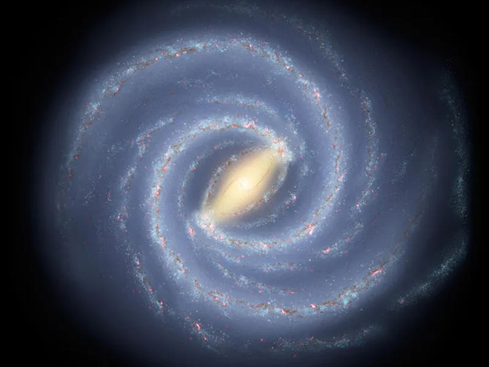 This illustration shows the Milky Way, our home galaxy.