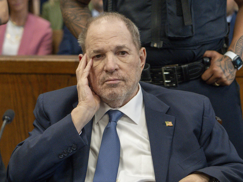 Harvey Weinstein appears in at Manhattan Criminal Court on Wednesday, May 1.