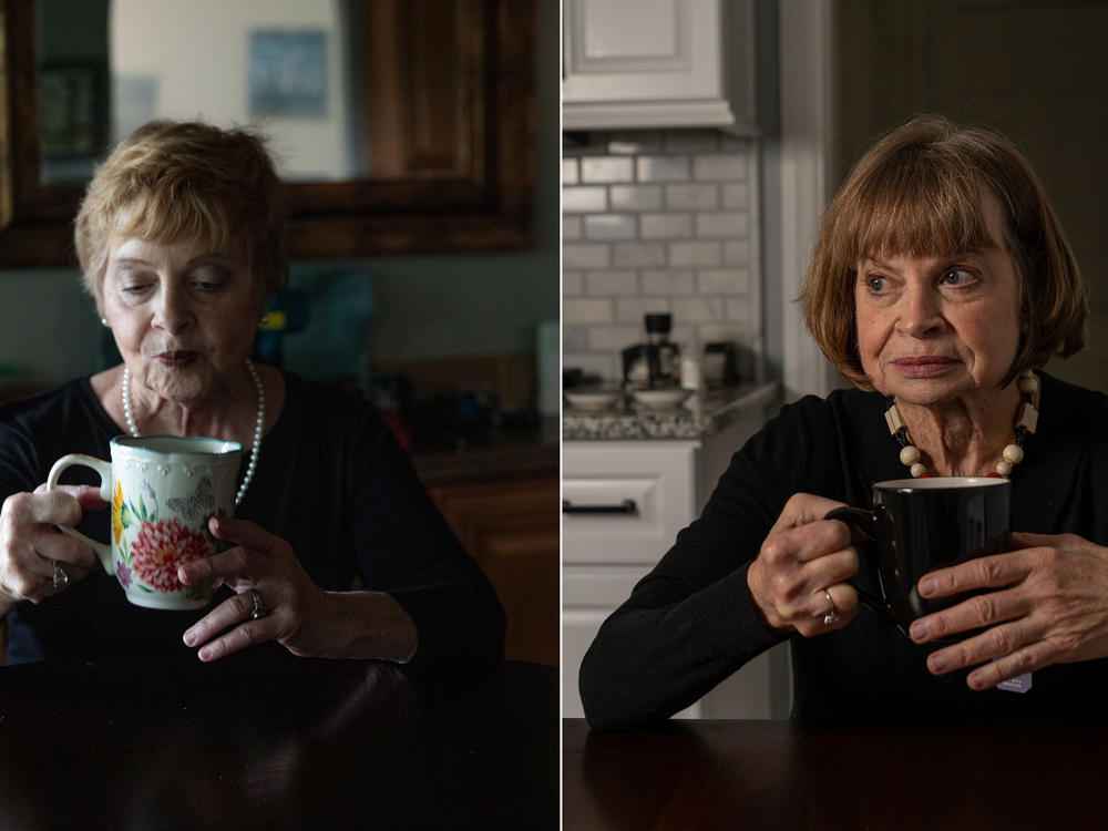 Sharon Poset (left) and Debbie Mehlman (right) are identical twins who were separated when they were adopted by different families at birth. They reunited when they were in their 40s and discovered they had many quirks in common. Although they don't look exactly alike and have different hairstyles, they were genetically tested to confirm that they are indeed identical twins.